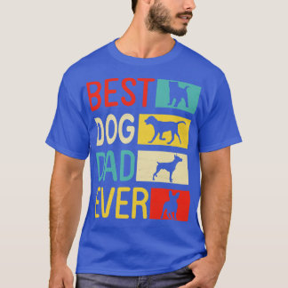 Cute Hundar Lycklig, bästa Hund Pappa, Mor Far Da T Shirt