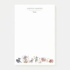 Cute hundar monogram post-it block