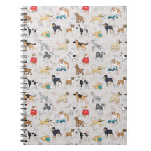 Cute Hundar Mönster Design White