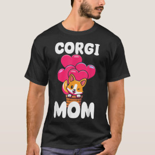 Cute Hundar Morsa Hund Friend Flowers Corgi Mamma T Shirt