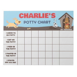 Cute Hundar Potty Chart Personlig Namn & Aktivitet Anteckningsblock
