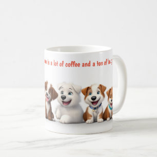 Cute Hundar Teamwork Kaffemugg