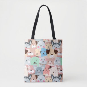 Cute Hundar Tote Tygkasse