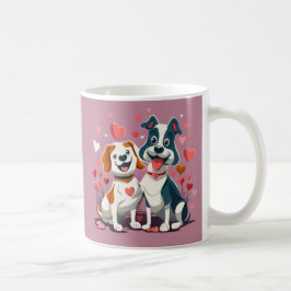 Cute Hundar Valentine Kaffemugg
