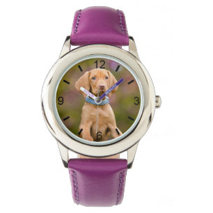 Cute Hungarian Vizsla Hund Puppy Photo - uppringni Armbandsur