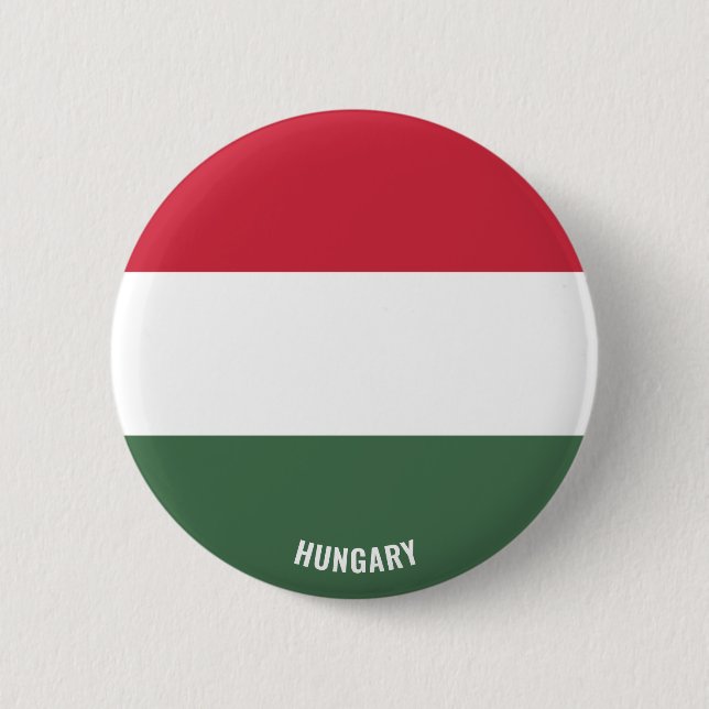 Cute Hungary Flagga Patriotic Knapp (Framsida)
