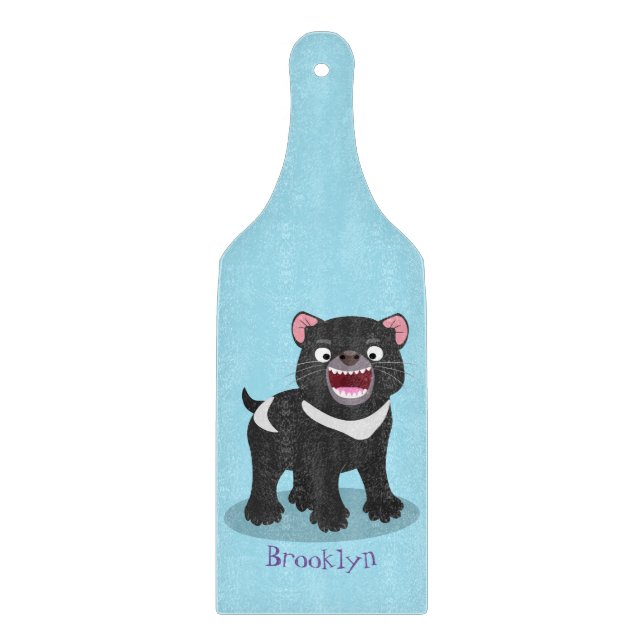Cute hungrig Tasmanian djävulen tecknad illustrati (Framsidan)