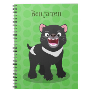 Cute hungrig Tasmanian djävulen tecknad illustrati Anteckningsbok