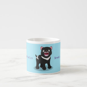Cute hungrig Tasmanian djävulen tecknad illustrati Espressomugg