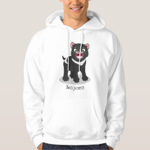 Cute hungrig Tasmanian djävulen tecknad illustrati Hoodie