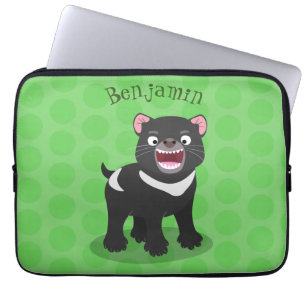 Cute hungrig Tasmanian djävulen tecknad illustrati Laptop Fodral