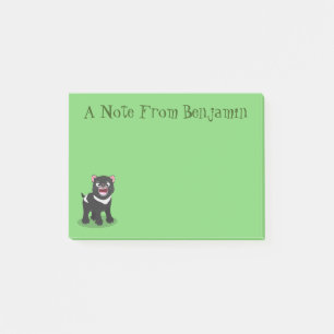 Cute hungrig Tasmanian djävulen tecknad illustrati Post-it Block