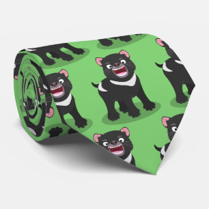 Cute hungrig Tasmanian djävulen tecknad illustrati Slips