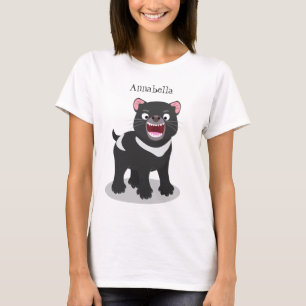 Cute hungrig Tasmanian djävulen tecknad illustrati T Shirt