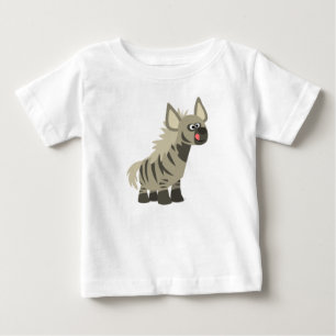 Cute Hungrig Tecknad Stripe Hyena Baby T-Shirt