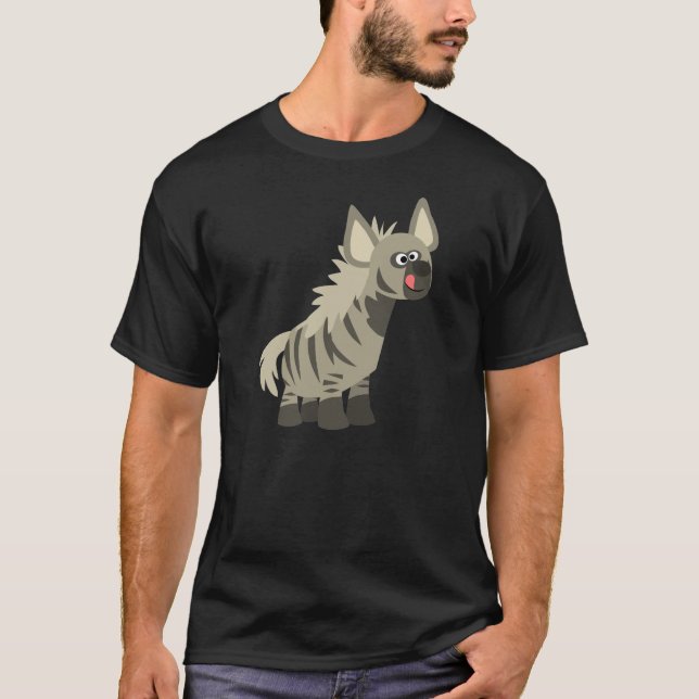 Cute Hungrig Tecknad, stripe Hyena T-Shirt (Framsida)