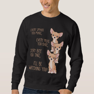 Cute Hungrigare Hundägare Puppy Mamma Funny Chihu Lång Ärmad Tröja