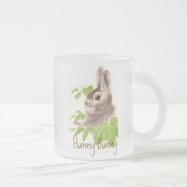 Cute Hunny Bunny Rabbit, Glass Mugg (Höger)