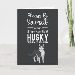 Cute Husky Cards Snow Siberian Dog Pet Lover  Kort