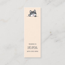 Cute Husky Hund Bookmark Quote