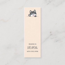 Cute Husky Hund Bookmark Quote Mini Visitkort