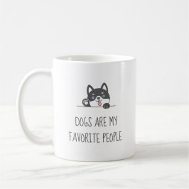 Cute Husky Hund Peeking ovanför citatet Kaffemugg
