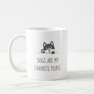 Cute Husky Hund Peeking ovanför citatet Kaffemugg