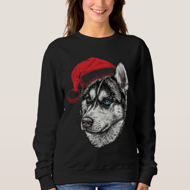 Cute Husky-jul T Shirt (Framsida)