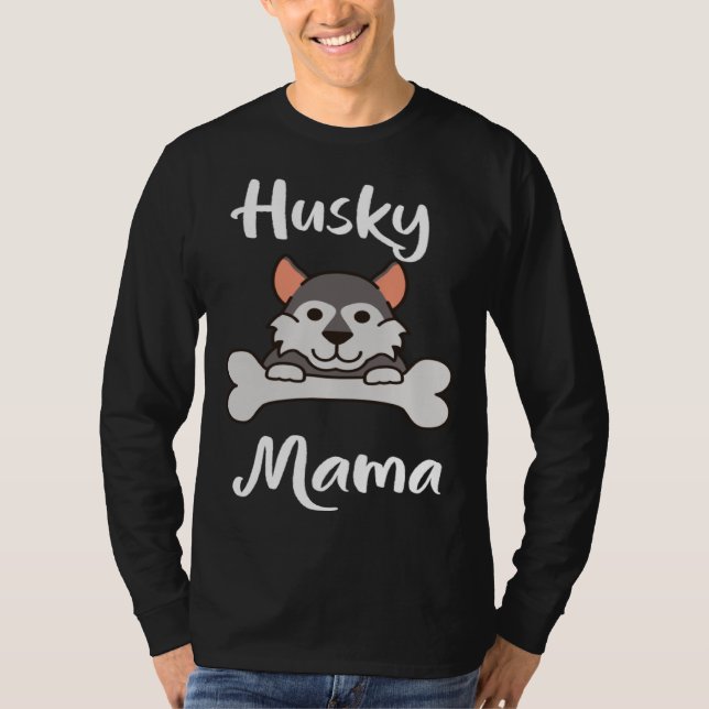 Cute Husky Mama Womens Dog Mom   1 T Shirt (Framsida)