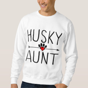 Cute Husky Moster Gift Rolig hund Älskare Auntie A Lång Ärmad Tröja