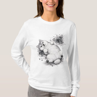 【Cute Husky Puppy Ink Art Long Sleeve T-Shirt】 T Shirt