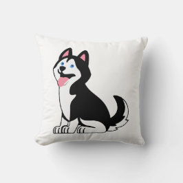 Cute Husky Puppy Throw Pillow Kudde