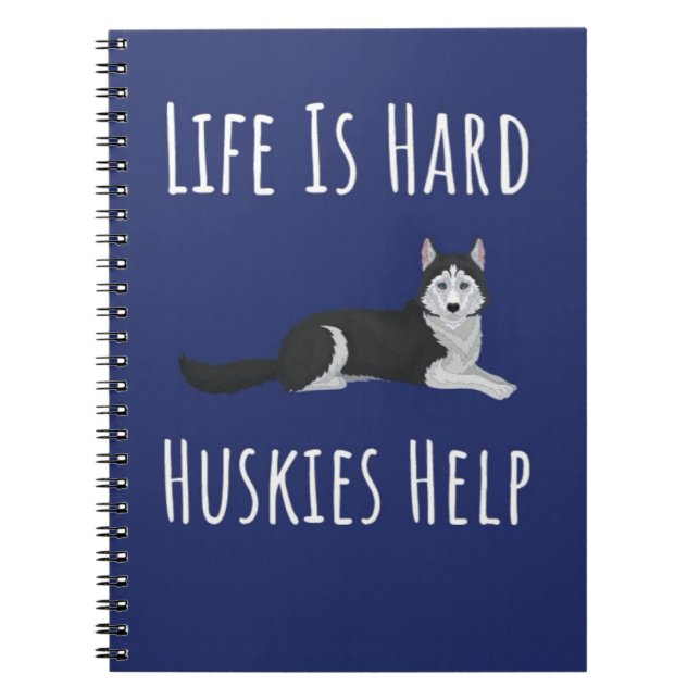 Cute Husky Themed Gifts Siberian Lover Dog Owner Anteckningsbok (Framsidan)