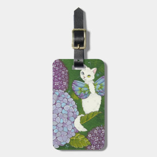 Cute Hydrangea Kattunge Fairy Blommigt Luggage Tag Bagagebricka