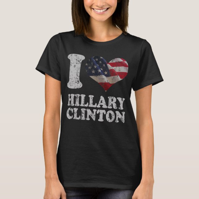 Cute I American Flagga Hillary Clinton T Shirt (Framsida)