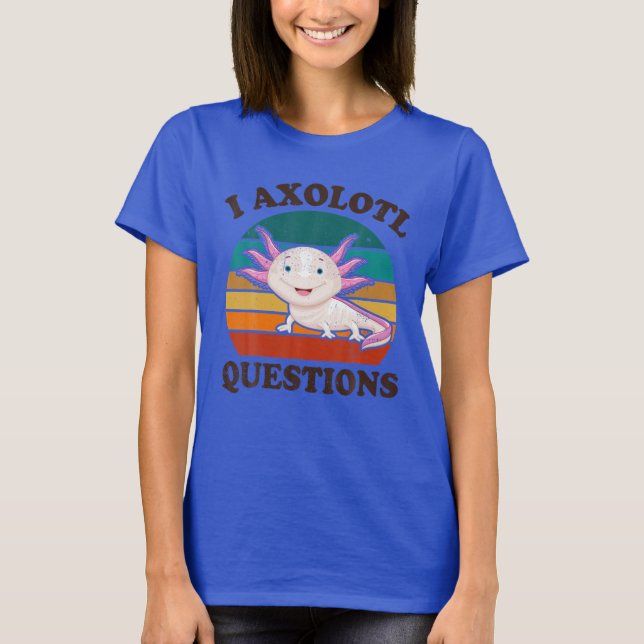 Cute I Axolotl Frågar Lubb Kids Manar Kvinnor Kärl T Shirt (Framsida)