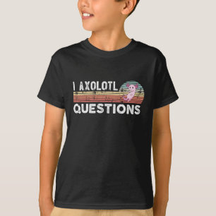 Cute I Axolotl Frågar Retro Kawaii Animals Gift T Shirt
