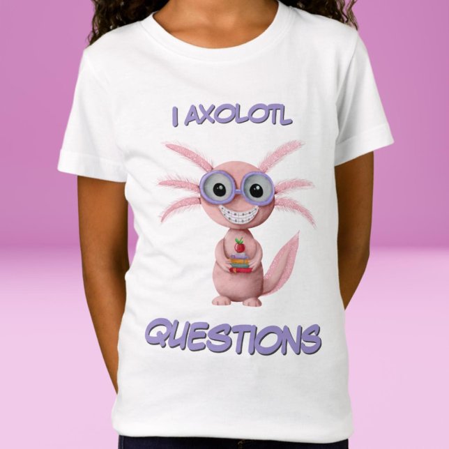 Cute I Axolotl Query Girl T Shirt (Skapare uppladdad)