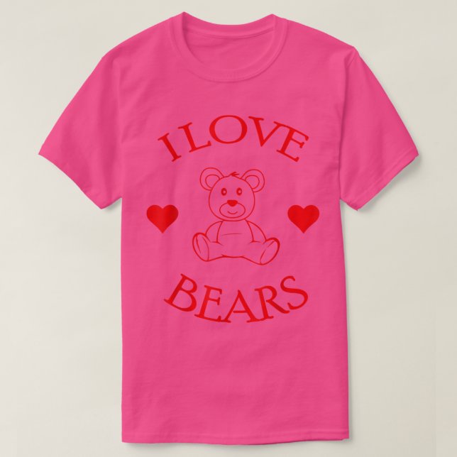 Cute I Bears Gifts Bear Älskare 569 T Shirt (Design framsida)