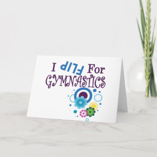 Cute I Flip for Gymnastics Apparel and Gifts Kort