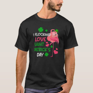 Cute I-flockar Kärlek Saint patrick's day Leprecha T Shirt