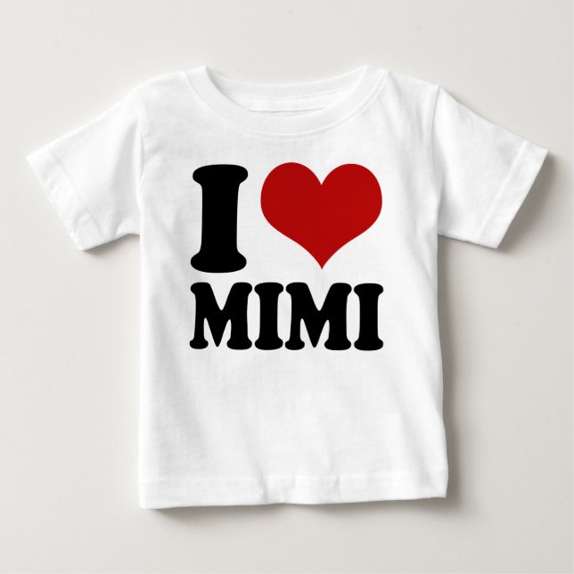 Cute I Heart Mimi Tee Shirt (Framsida)