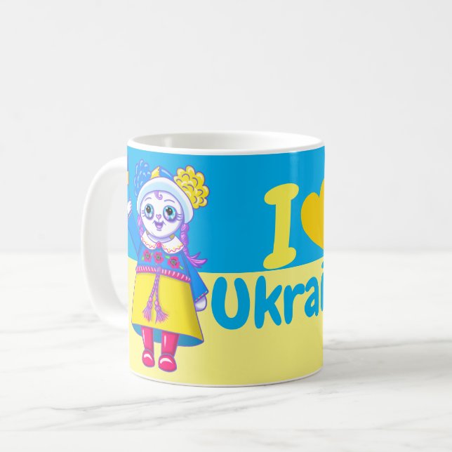 Cute "I Heart Ukraina"-spelaren för Ukraina Mugg (Framsida vänster)