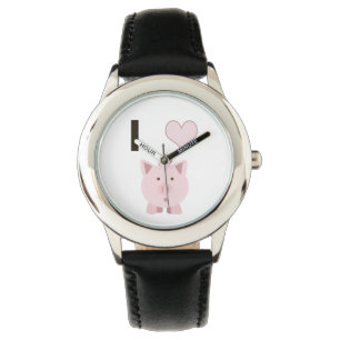 Cute I hjärta grisar Desgin Armbandsur
