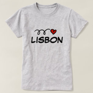 Cute I hjärta Lissabon t-shirt för kvinnor