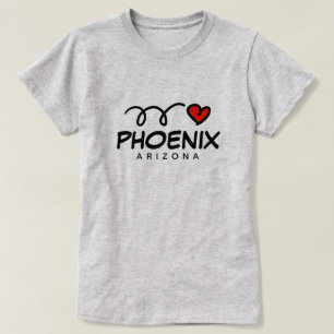 Cute I hjärta Phoenix Arizona t shirt for women