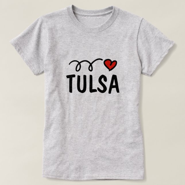 Cute I hjärta Tulsa t shirt for women (Design framsida)