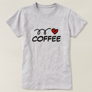 Cute I-hjärtkaffe t-skjorta för barista T Shirt