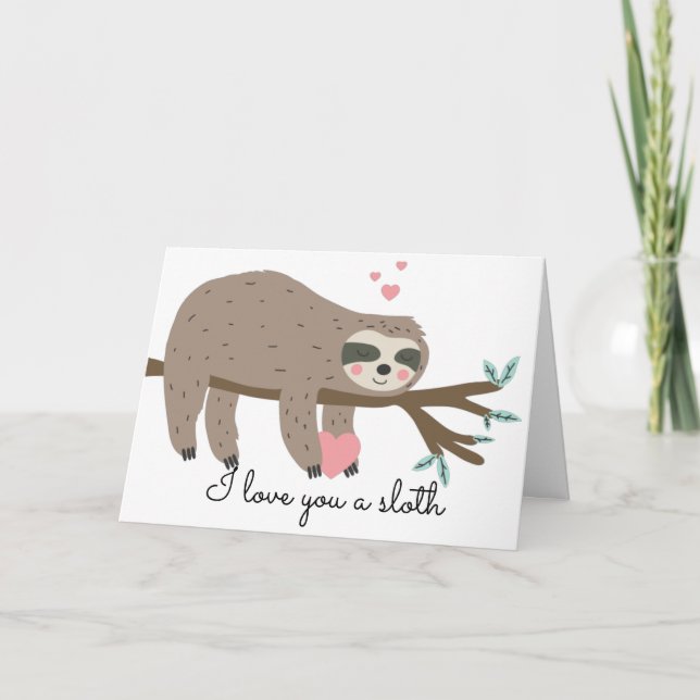 Cute I kärlek är en långsam pun Valentine Helgkort (Framsida)