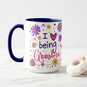 Cute I Kärlek är mormor Inspirief Coffe Mugg